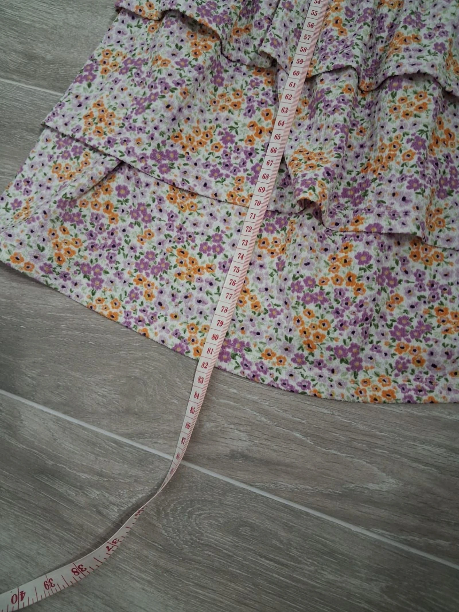 Vestido Primark floral fruncido con volantes talla S – photo 13